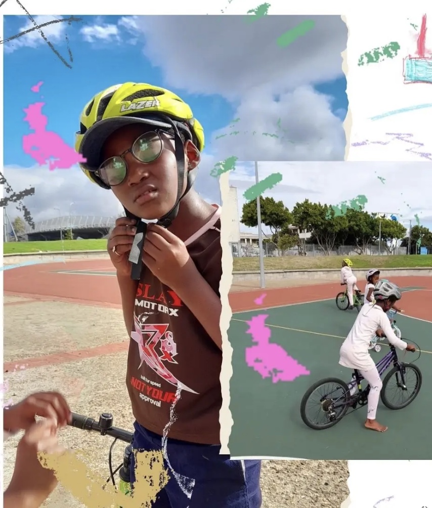 A young cyclist taking part in the outing